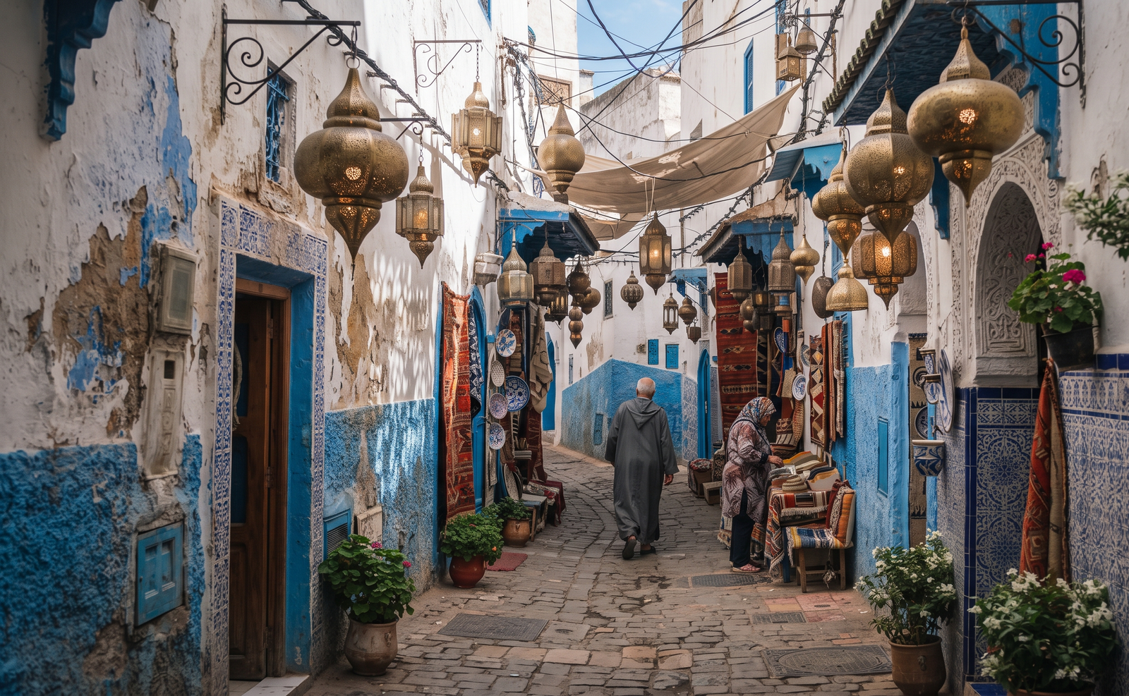 Historic streets of Tangier Medina