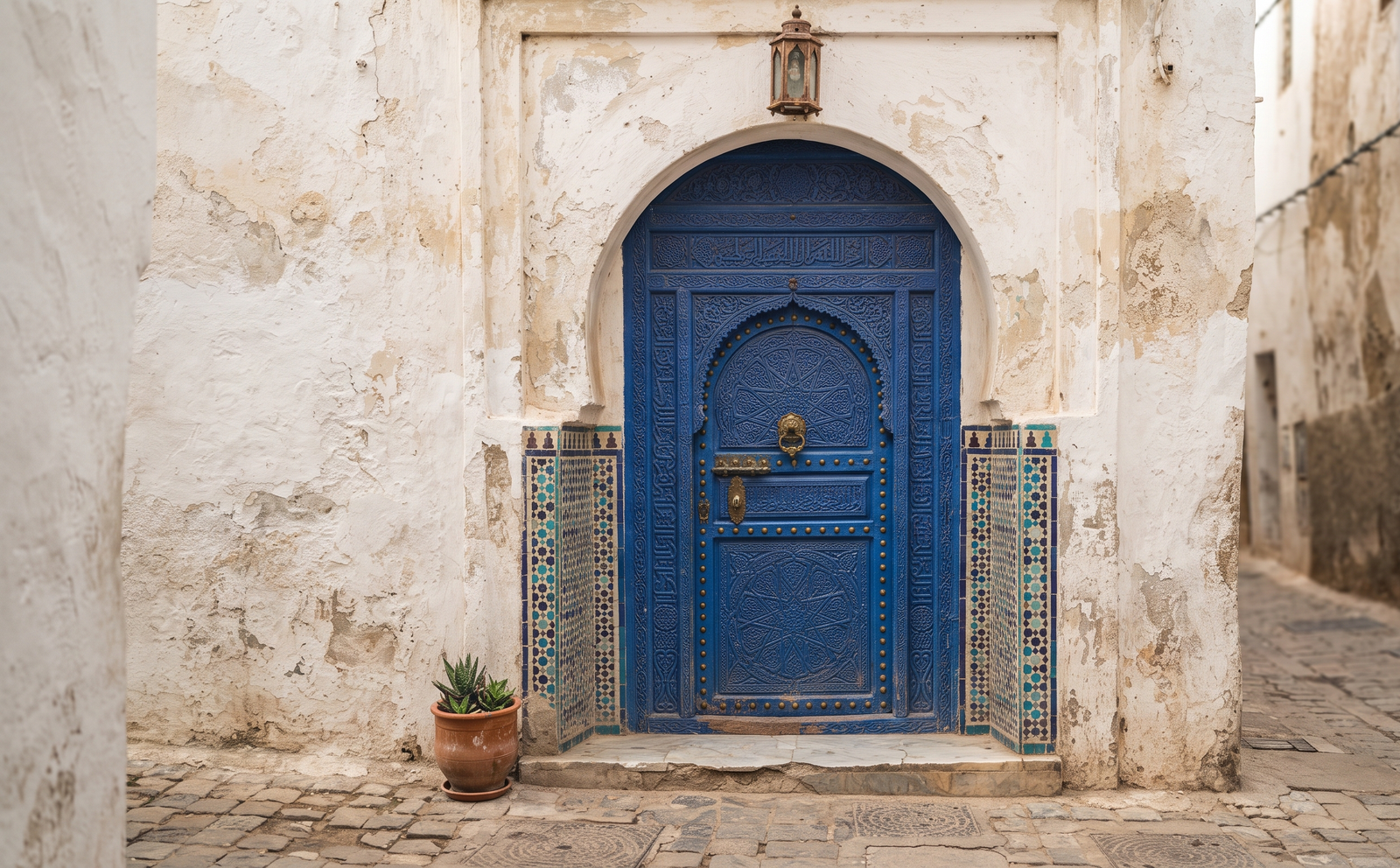 Beautiful doors inside Tangier Medina