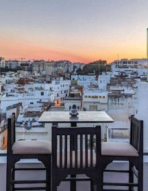 Rooftop restaurant in Tangier
