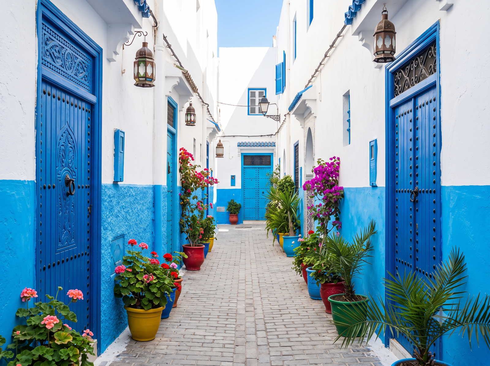Vibrant murals at the Asilah Art Festival in the Medina