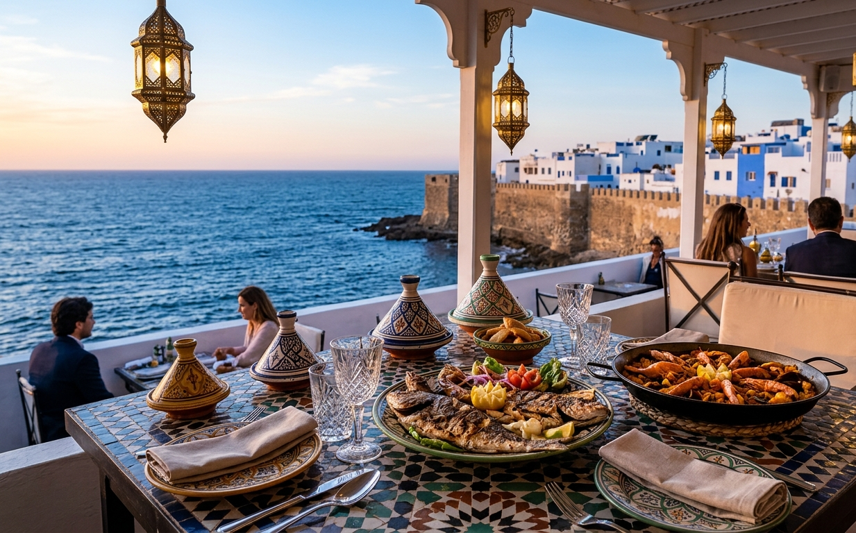 Famous seafood restaurant in Asilah serving fresh fish