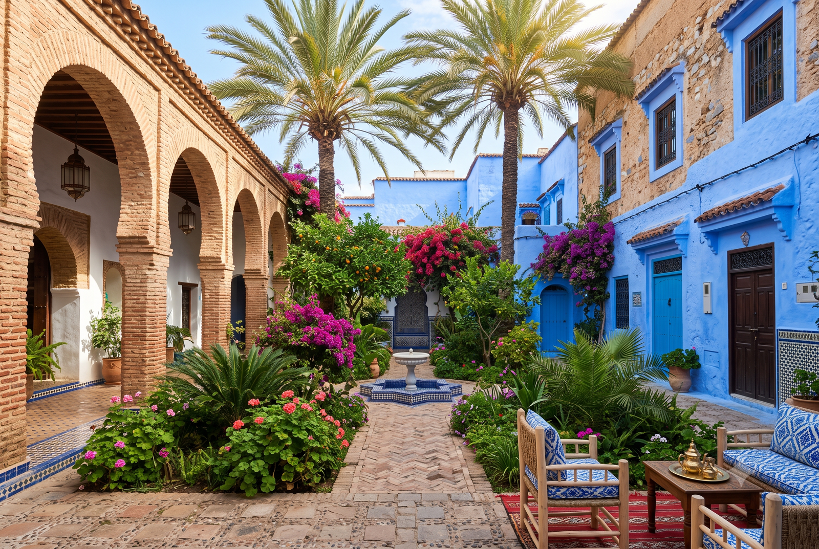 The Historic Kasbah Palace fortress in Chefchaouen Blue City