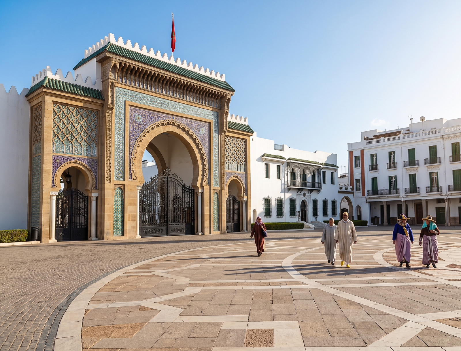 Plaza del Palacio Real Plaza Hassan II en Tetuán Marruecos