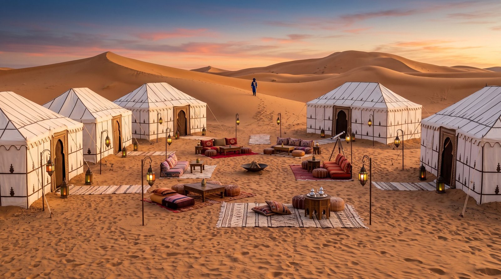 Luxury Sahara desert camp in Merzouga Morocco