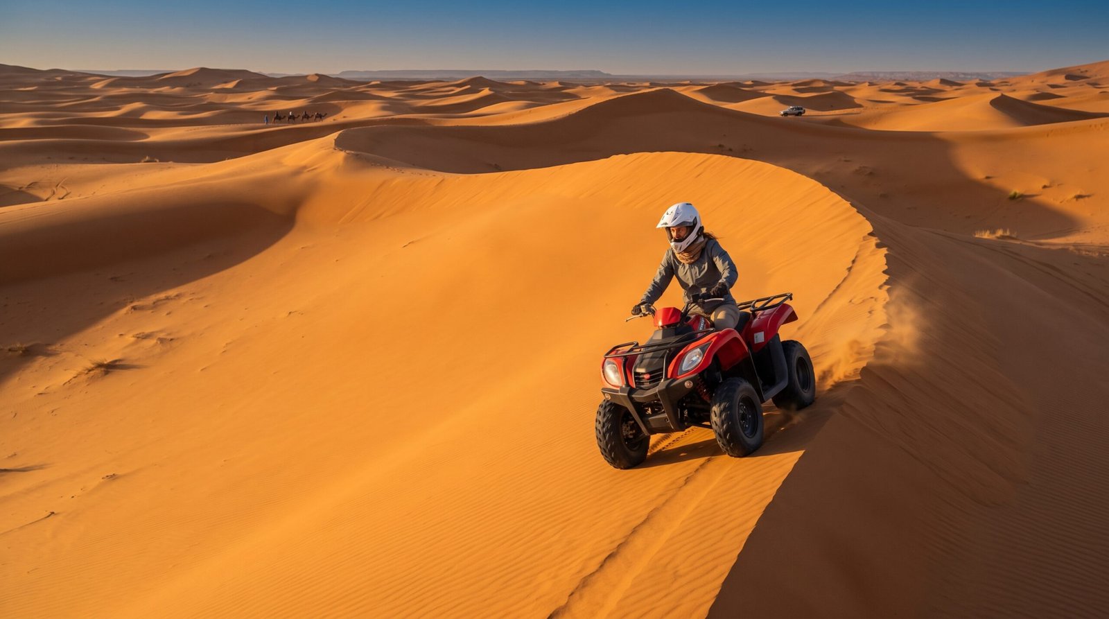 Quad biking in Erg Chebbi dunes Merzouga