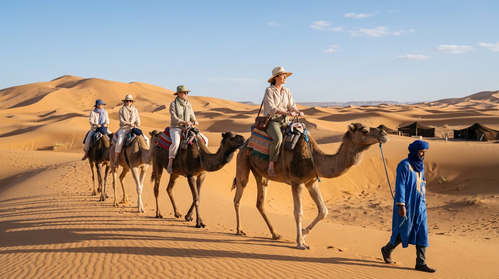 Climat printanier à Merzouga en mars avril et mai sur les dunes de l'Erg Chebbi