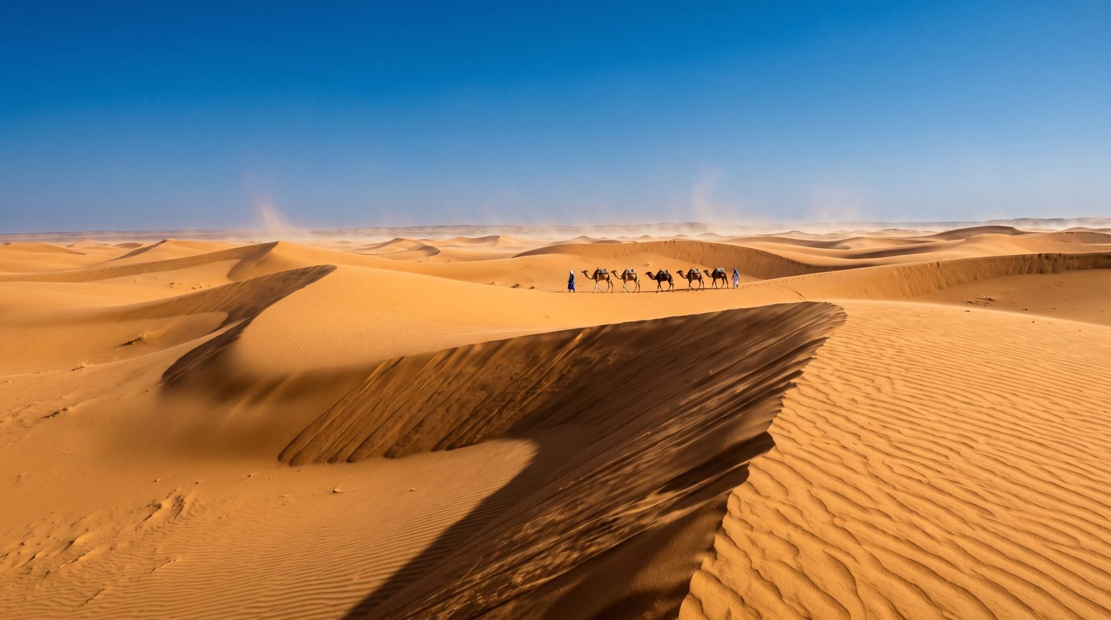 Météo estivale à Merzouga en juin juillet et août sous le soleil brûlant du Sahara